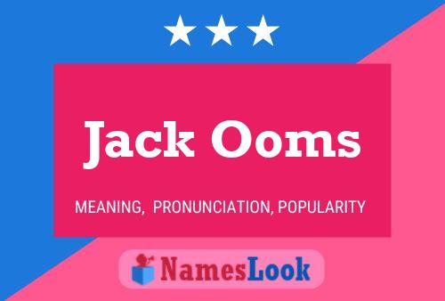 Jack Ooms Naam Poster