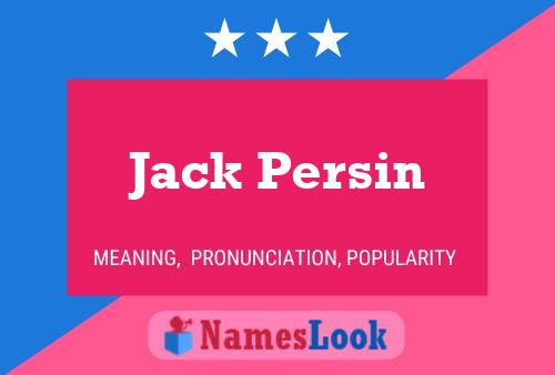 Jack Persin Naam Poster