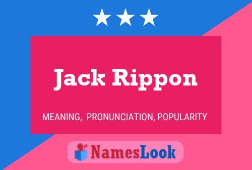 Jack Rippon Naam Poster