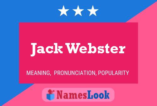 Jack Webster Naam Poster