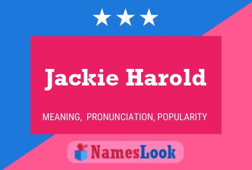 Jackie Harold Naam Poster