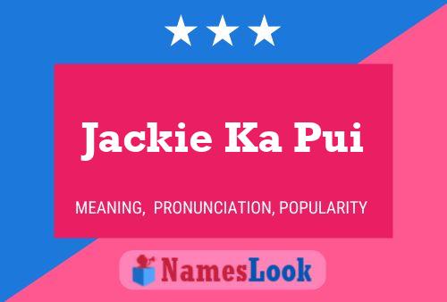 Jackie Ka Pui Naam Poster