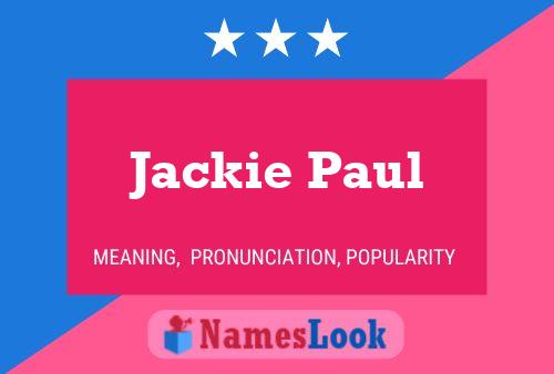 Jackie Paul Naam Poster