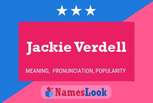 Jackie Verdell Naam Poster