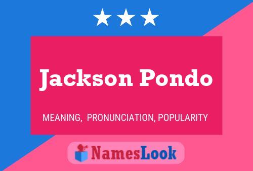 Jackson Pondo Naam Poster