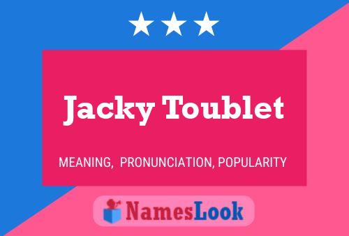 Jacky Toublet Naam Poster