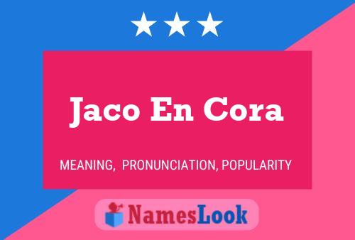 Jaco En Cora Naam Poster