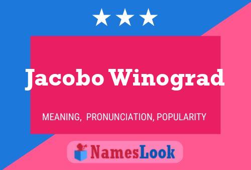 Jacobo Winograd Naam Poster