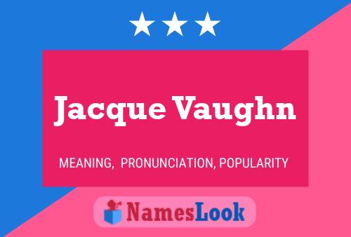 Jacque Vaughn Naam Poster