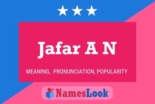 Jafar A N Naam Poster