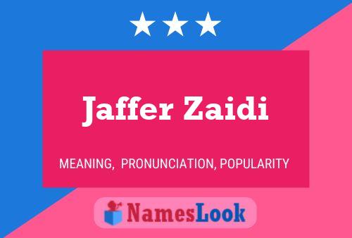 Jaffer Zaidi Naam Poster