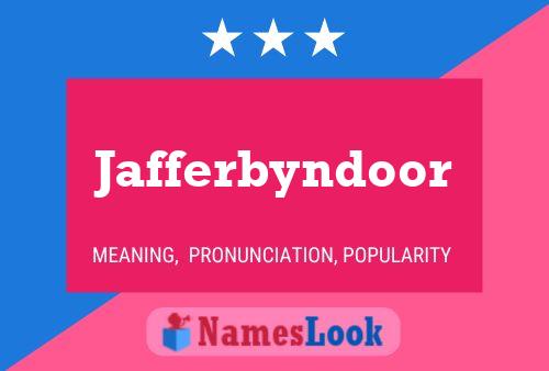 Jafferbyndoor Naam Poster