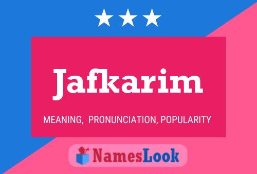 Jafkarim Naam Poster