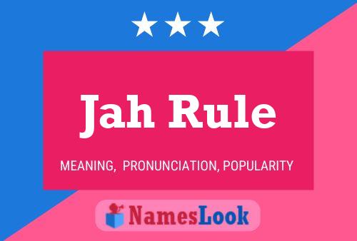 Jah Rule Naam Poster