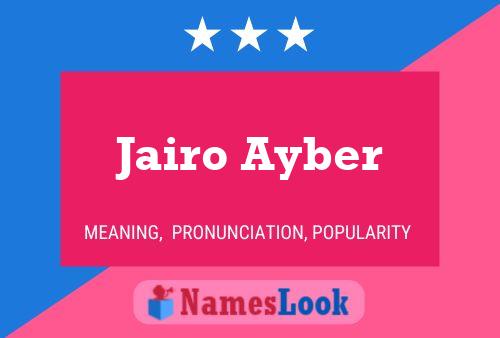 Jairo Ayber Naam Poster