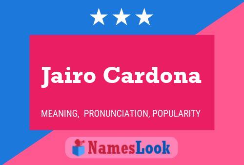 Jairo Cardona Naam Poster