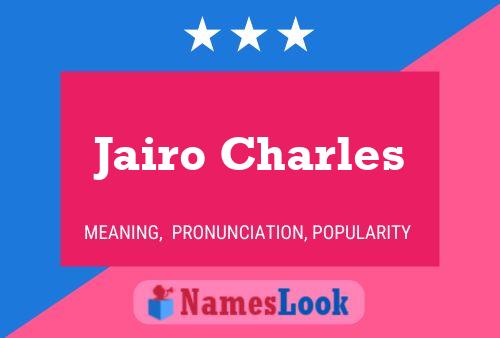 Jairo Charles Naam Poster