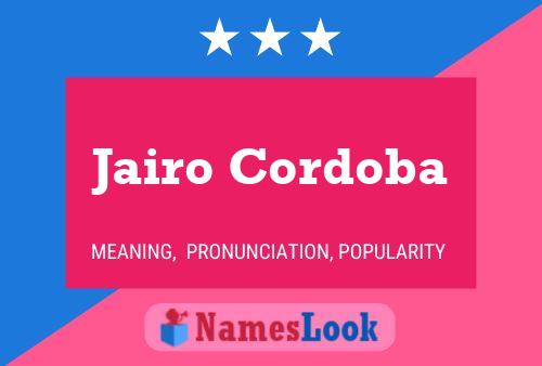 Jairo Cordoba Naam Poster