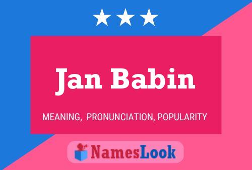 Jan Babin Naam Poster