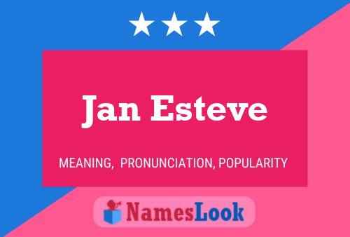 Jan Esteve Naam Poster