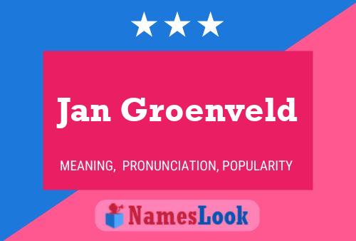 Jan Groenveld Naam Poster