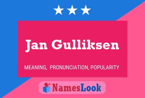 Jan Gulliksen Naam Poster