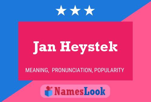 Jan Heystek Naam Poster