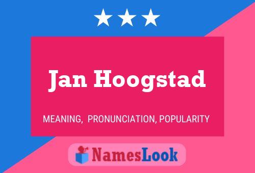 Jan Hoogstad Naam Poster