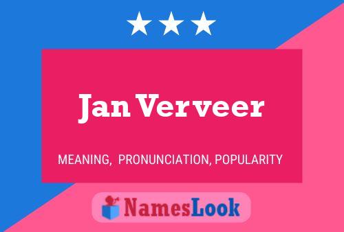 Jan Verveer Naam Poster