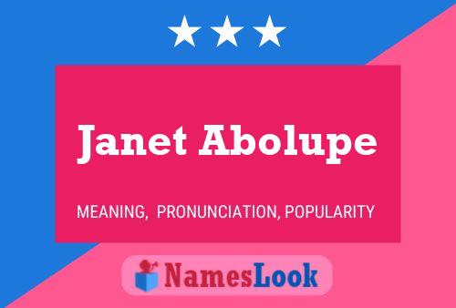 Janet Abolupe Naam Poster