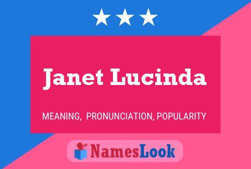 Janet Lucinda Naam Poster