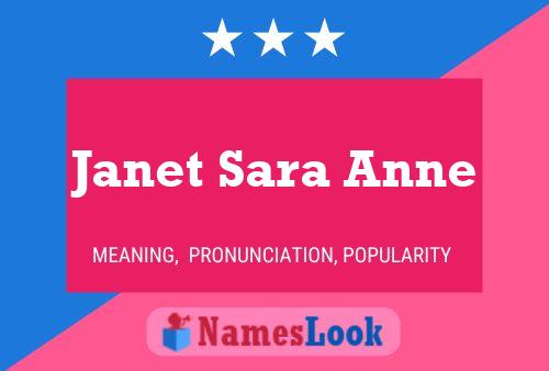 Janet Sara Anne Naam Poster