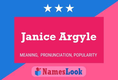 Janice Argyle Naam Poster