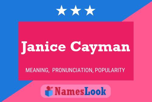 Janice Cayman Naam Poster