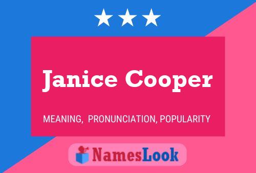 Janice Cooper Naam Poster