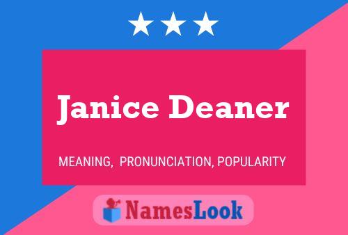 Janice Deaner Naam Poster