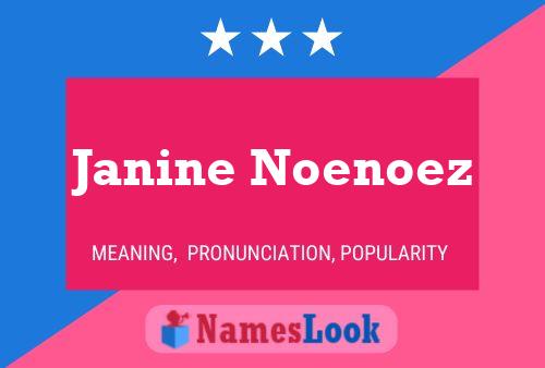 Janine Noenoez Naam Poster