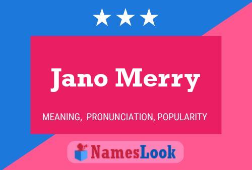 Jano Merry Naam Poster