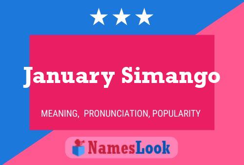 January Simango Naam Poster