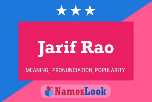 Jarif Rao Naam Poster