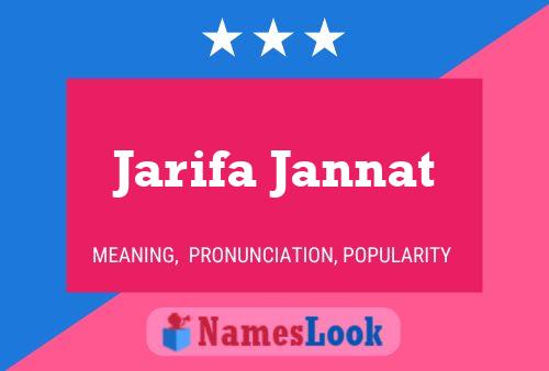 Jarifa Jannat Naam Poster