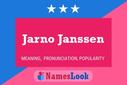 Jarno Janssen Naam Poster