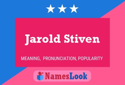 Jarold Stiven Naam Poster