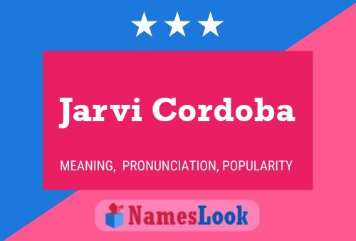 Jarvi Cordoba Naam Poster