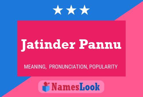 Jatinder Pannu Naam Poster