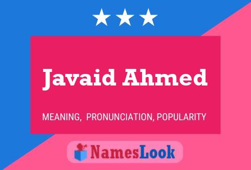 Javaid Ahmed Naam Poster