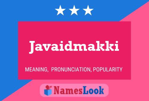 Javaidmakki Naam Poster