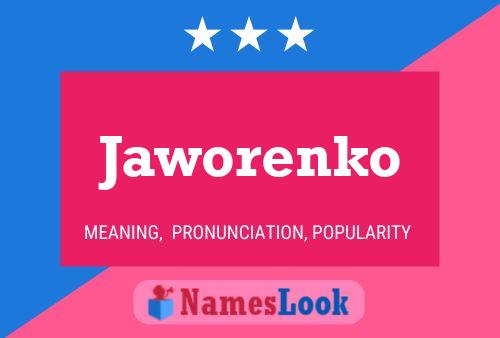 Jaworenko Naam Poster