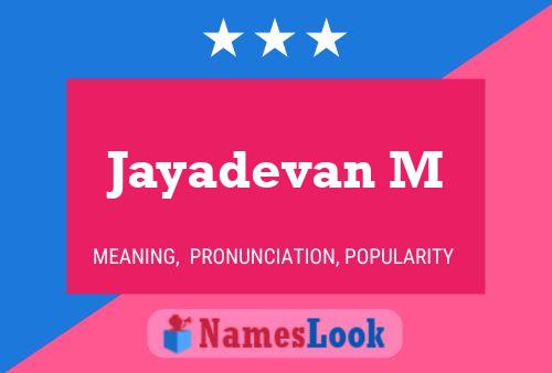 Jayadevan M Naam Poster