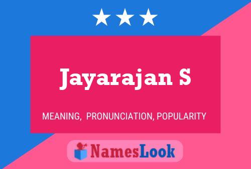 Jayarajan S Naam Poster